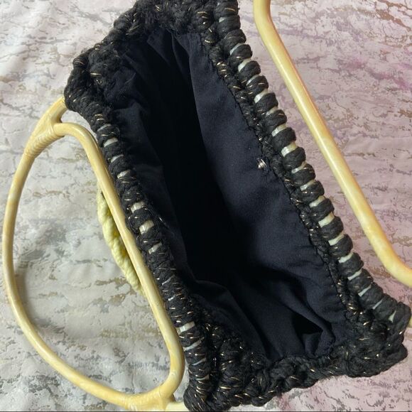 Vintage Crochet Carpet Handbag  - Picture 7 of 9